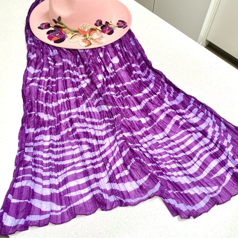 SILK for Purple lovers boho scarf/wrap w lavender field vibe